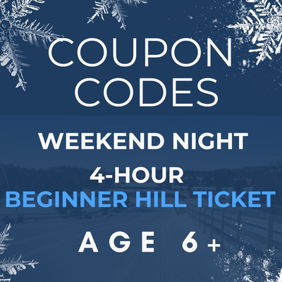 CC Weekend Night 4 Hour Lift Ticket - Beginner Hill age 6+