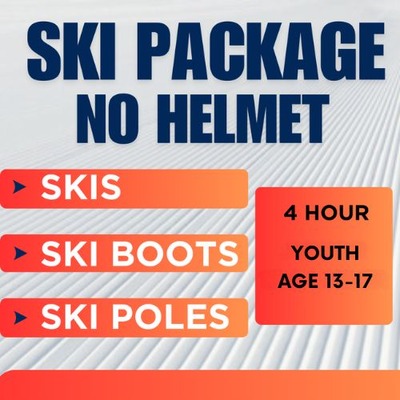 Ski Package NO HELMET - 4 Hour, Youth Age 13-17