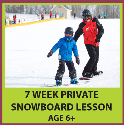 7 Week Private Snowboard Lesson Program Age 6+