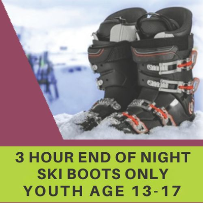 Ski Boots - 3 Hour End of Night, Youth Age 13-17
