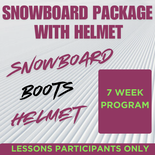 7 Week Snowboard Package Rental - WITH HELMET