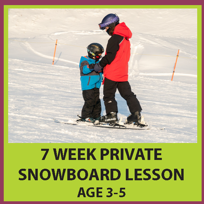 7 Week Private Snowboard Lesson Program Age 3-5