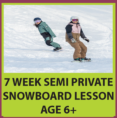 7 Week Semi-Private Snowboard Lesson Program - Student 1 of 2