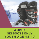 Ski Boots - 4 Hour, Youth Age 13-17