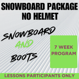 7 Week Snowboard Package Rental - NO HELMET