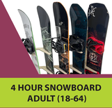 Snowboard - 4 Hour, Adult 18-64