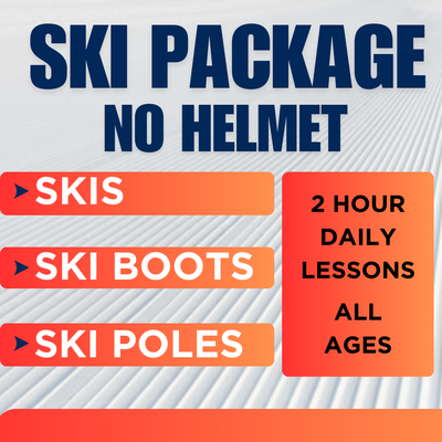 Ski Package NO HELMET - 2 Hour, All Ages, Daily Lesson Participant