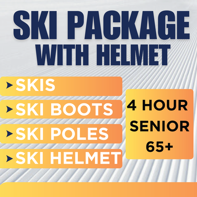 Ski Package WITH HELMET - 4 Hour, Senior 65+