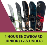 Snowboard - 4 Hour, Junior 17 and under