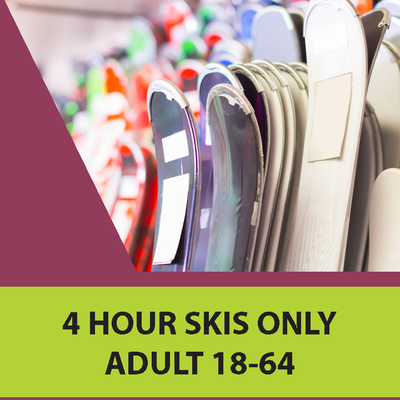 Skis Only - 4 Hour, Adult 18-64